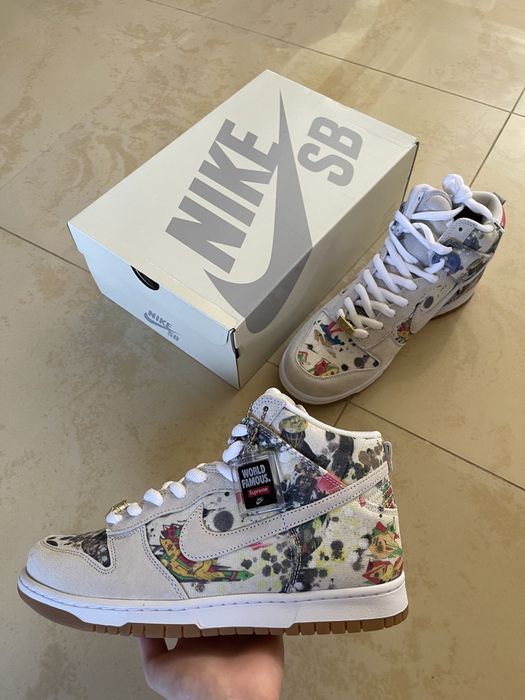 Кроссовки Supreme Nike SB Dunk High Pro Rammellzee Оригинал