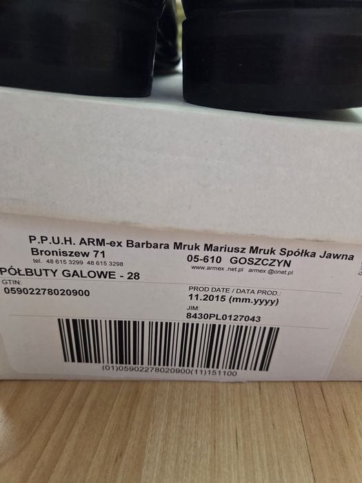 Półbuty galowe MON