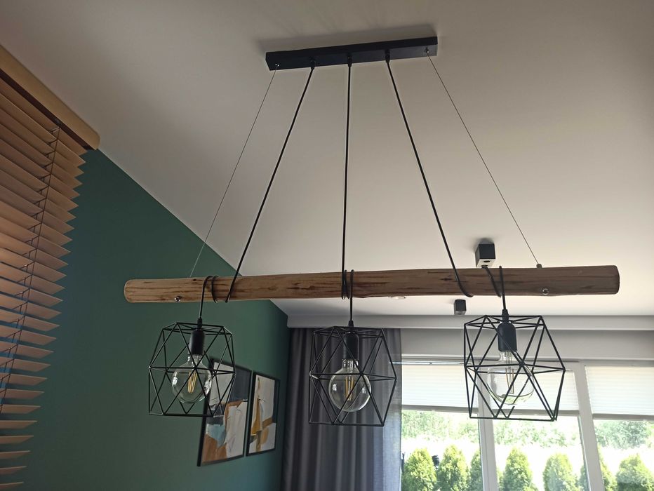 Lampa w stylu loft 3 punktowa żyrandol