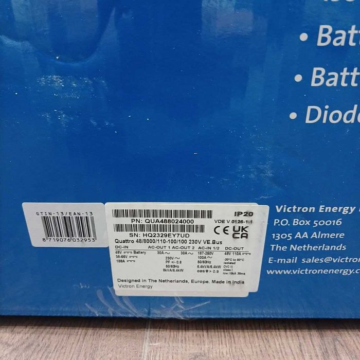 Гібридний інвертор Victron Energy Quattro 48/8000/110-100/100
