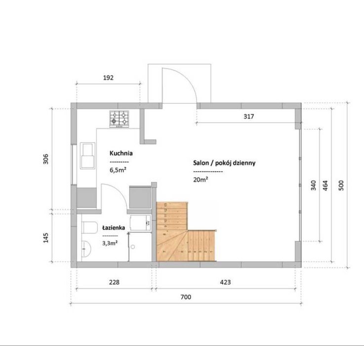 Domek 60m2 do samodzielnego montażu PANELE SIP podocinane SIP-POL