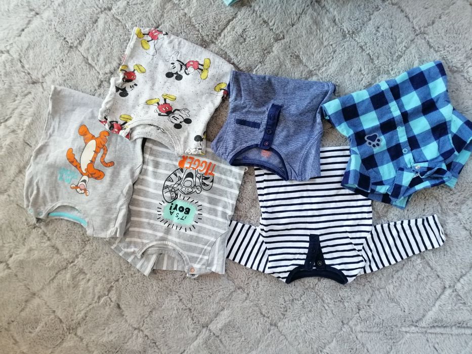 Zestaw komplet body dla chłopca 68 cm