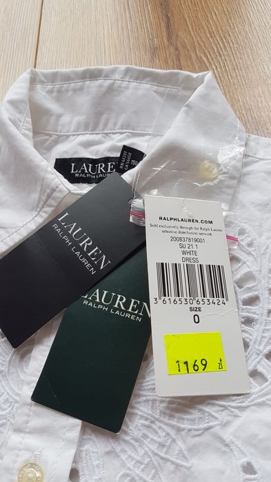 Lauren Ralph Lauren piękna sukienka 100% bawełna XXS 32 letnia