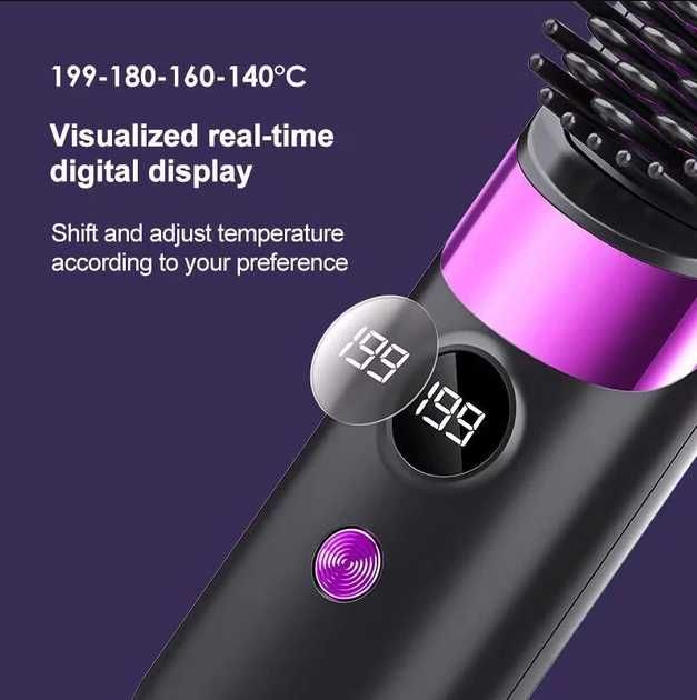 Беспроводная расческа-выпрямитель 2-в-1 для выпрямления волос Новая