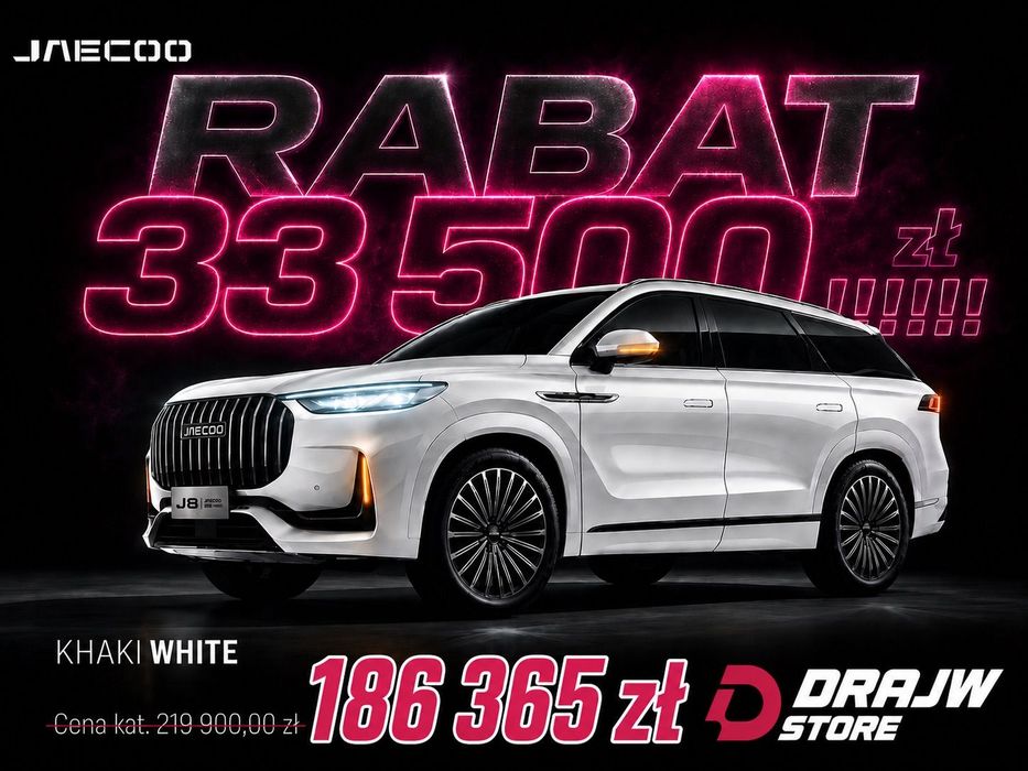 Jaecoo 8 Plug-in SUPER HYBRID 2026 | RABAT 33 535 zł | 5osobowy