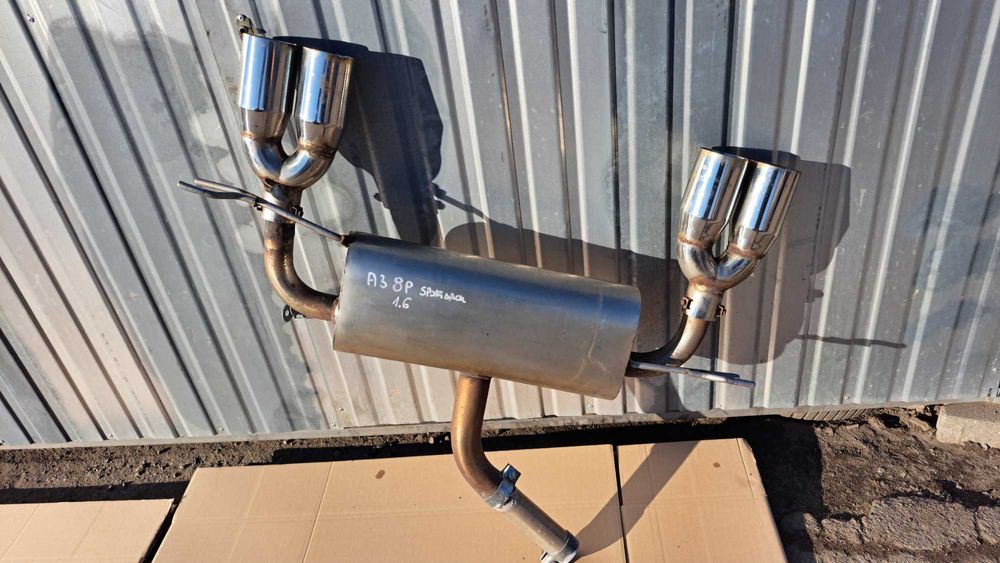 Tłumik końcowy podwójny wydech Audi A3 8P Sportback RAGAZZON