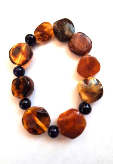 OKAZJA - bursztyn - unikaty - bransoletka