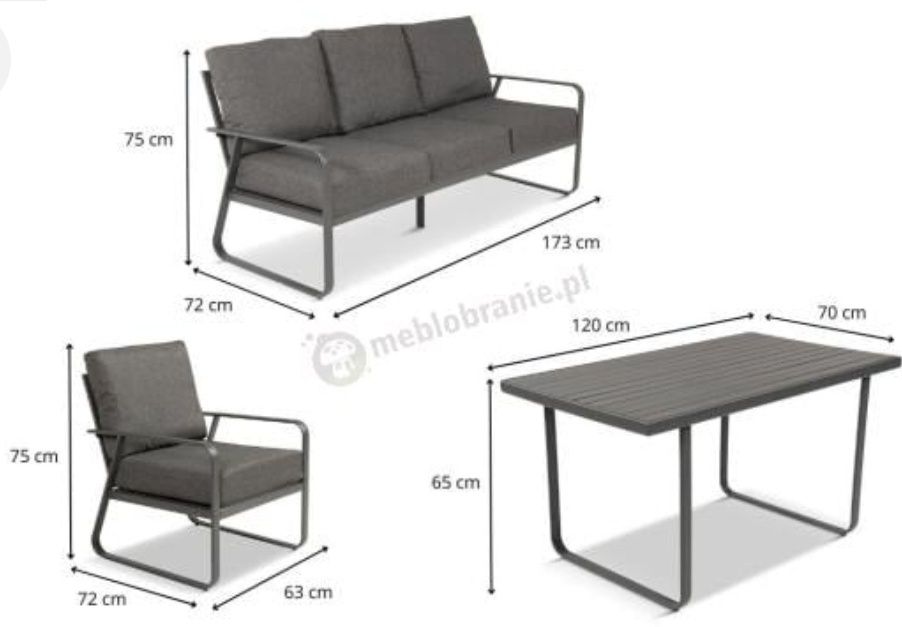 Zestaw mebli ogrodowych