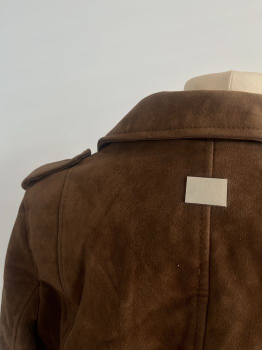 Kurtka, ramoneska brązowa z paskiem w talii rozmiar M