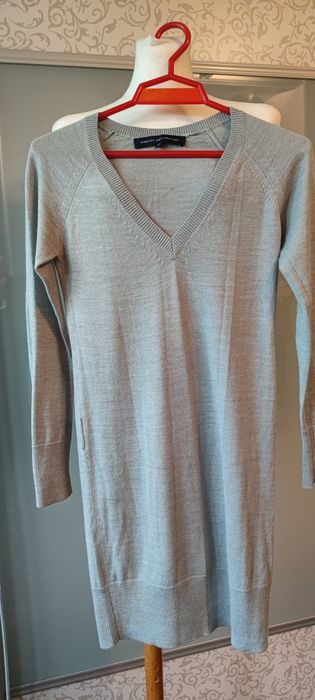 Tunika sukienka sweter szary XS