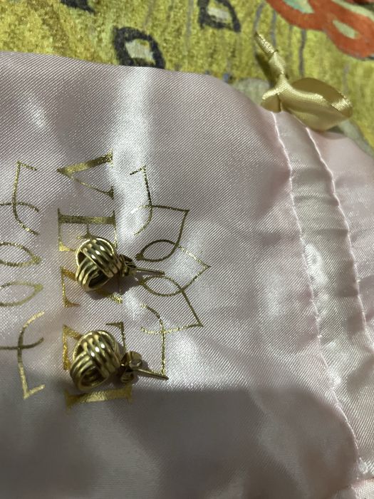 Kolczyki marki vezzi stal nierdzewna pozlacane