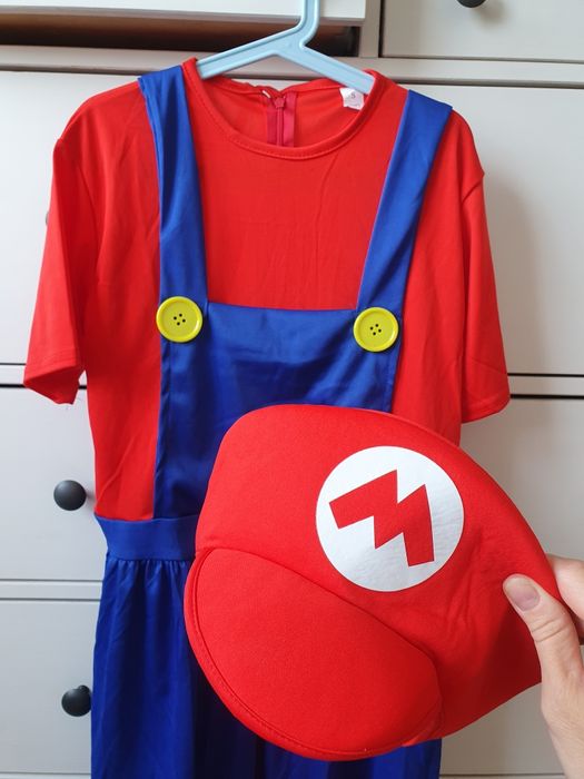 Strój Mario dla dziewczyny kostium przebranie Luigi
