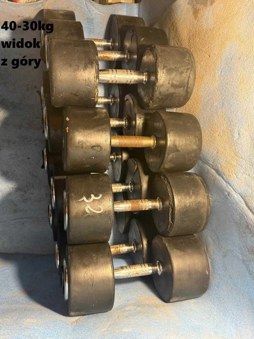 4.7zł/kg | 6-40 kg Hantle poliuretanowe gumowane | 828kg