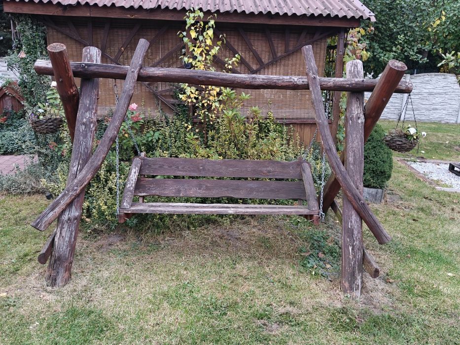 Huśtawka drewniana