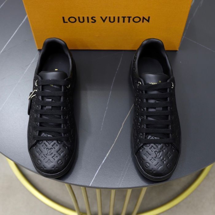 Louis Vuitton мужские кроссовки кеды черные кожаные унисекс оригинал