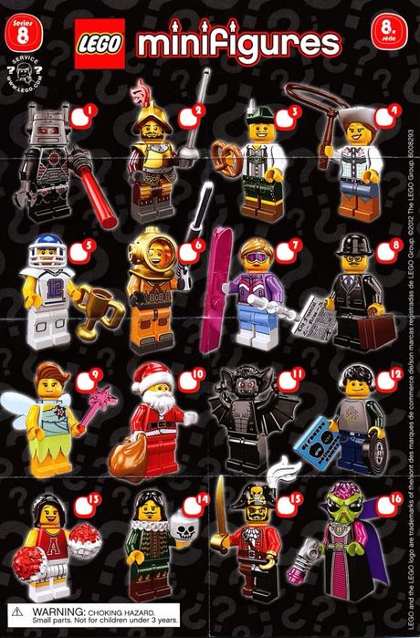 LEGO Minifigures série 8 COMPLETA