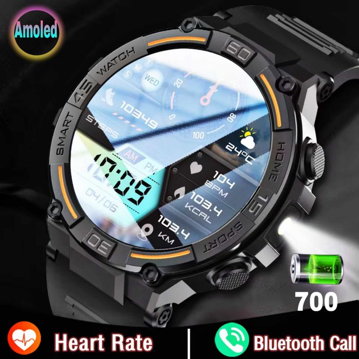 Смарт часы. LIGE HW50 PRO. NFC. LED-фонарик. Тактические,спортивные.