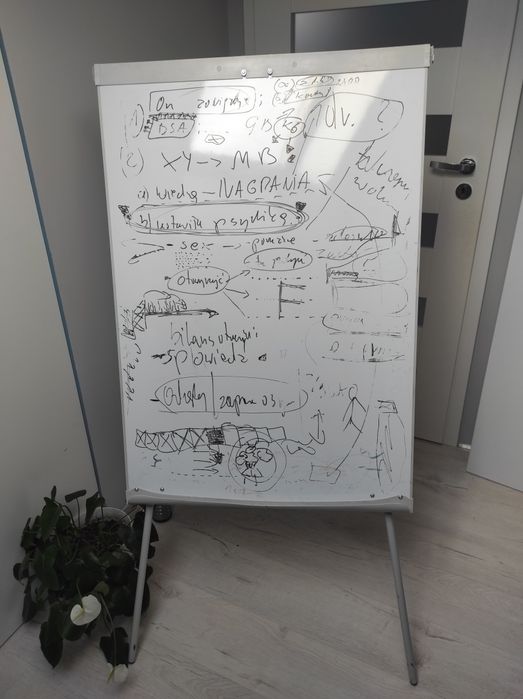 Tablica suchoscierna Flipchart biurowa samo stojąca  70x100