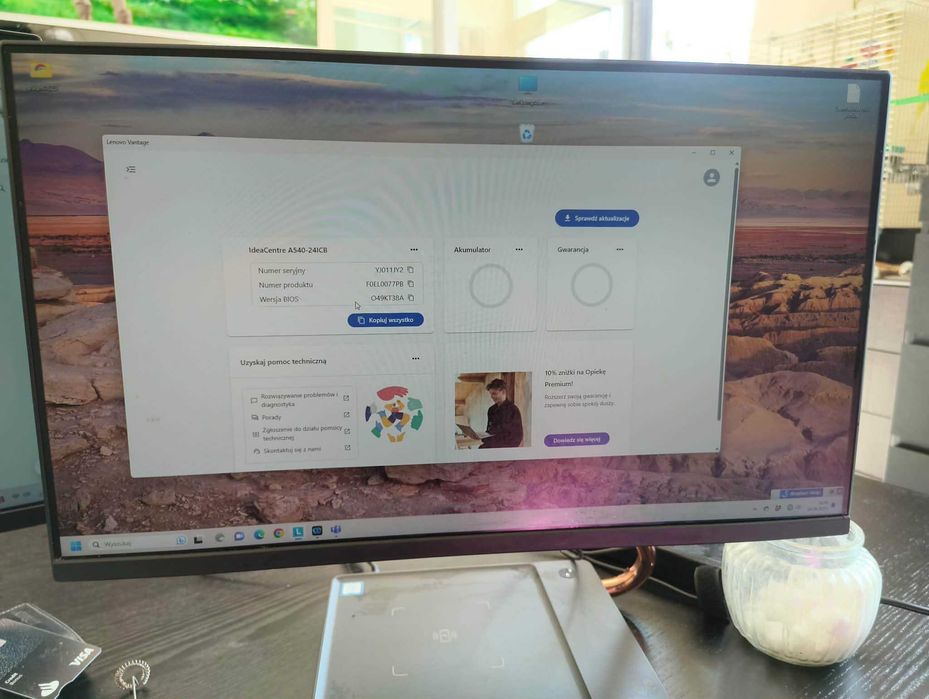 Komputer Lenovo ideacentre AIO A540-24ICB i5-9400T/23.8 2IN1