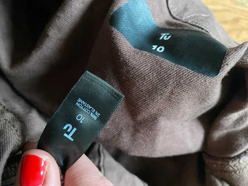 Kombinezon brazowy kawa cargo kieszenie jeans m l 38 40
