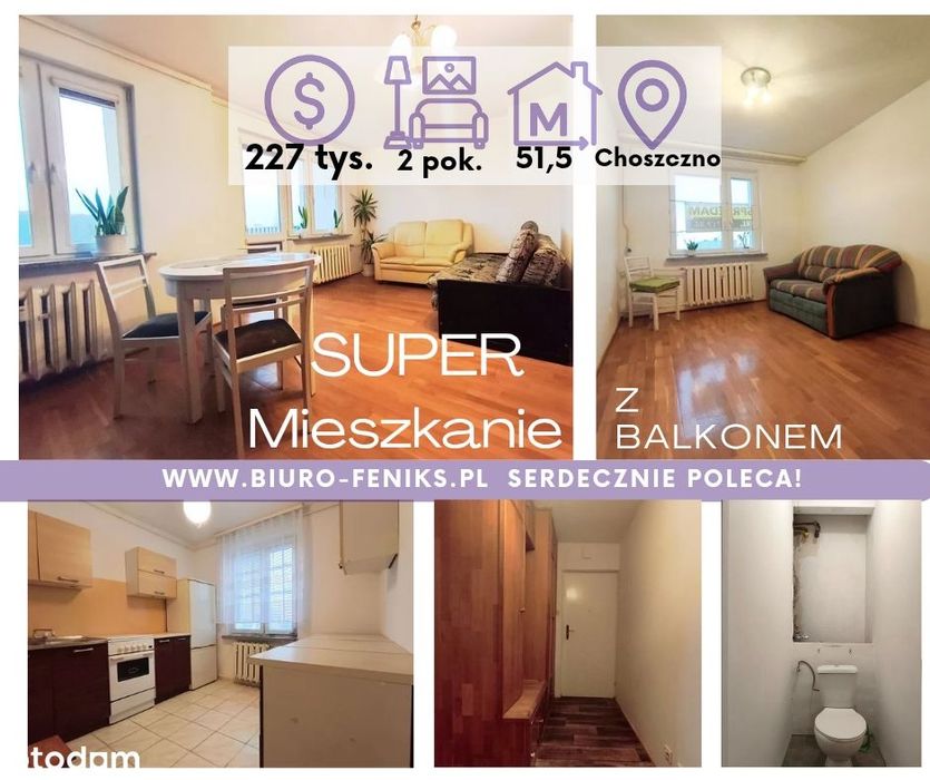SUPER mieszkanie z potencjałem , 2 pokoje z balkonem Koniecznie Zobacz