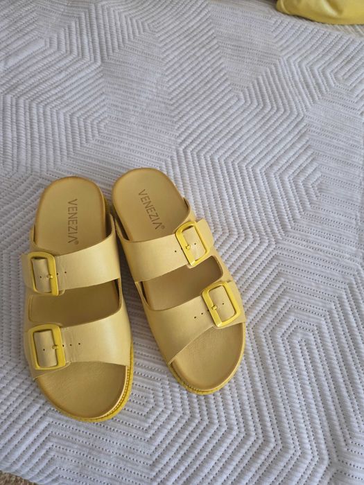 Klapki Venezia , skóra naturalna