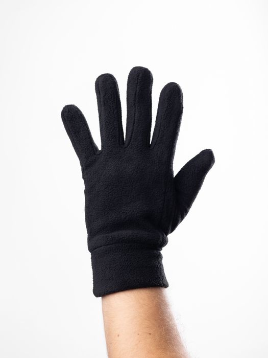 Тактичні військові флісові одношарові рукавиці Чорні з Touch Screen