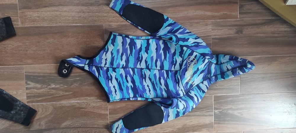 Fato cressi azul camuflado