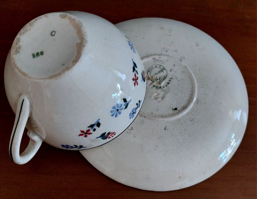 Chávena - Leiteira - Gilman & C.ª/Real Fábrica Sacavém