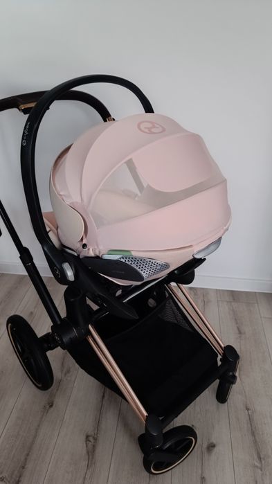 Cybex priam 4.0 wózek dla dziewczynki 4w1 peach pink