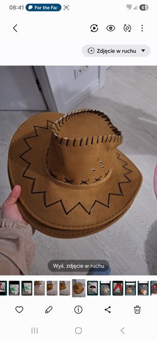 Kapelusz indiana Jones nowy 1 szt