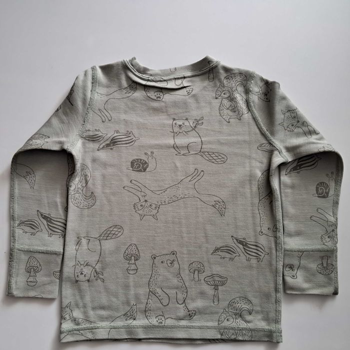 Bluzeczka/koszulka Lindex, merino wool/wełna, termiczna, r. 86/92