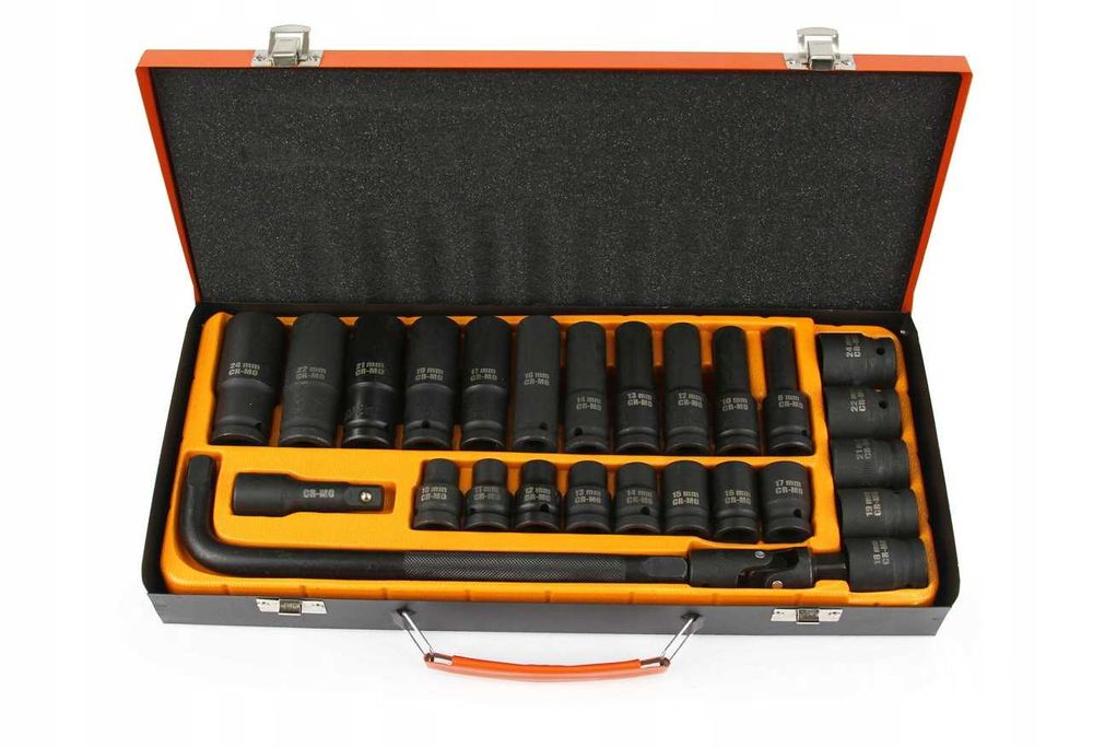 Zestaw kluczy nasadowych BJC 1/2'' 27el 6-kąt 8-24mm