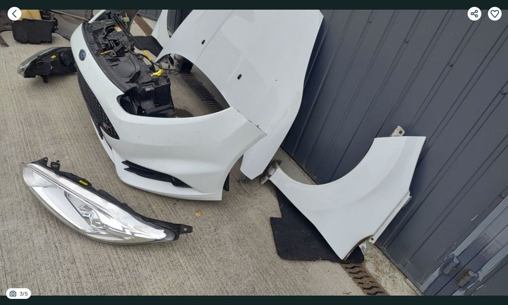 Ford Fiesta St mk7 lift maska zderzak pas przód komplet bialy lub czarny metalik Dc