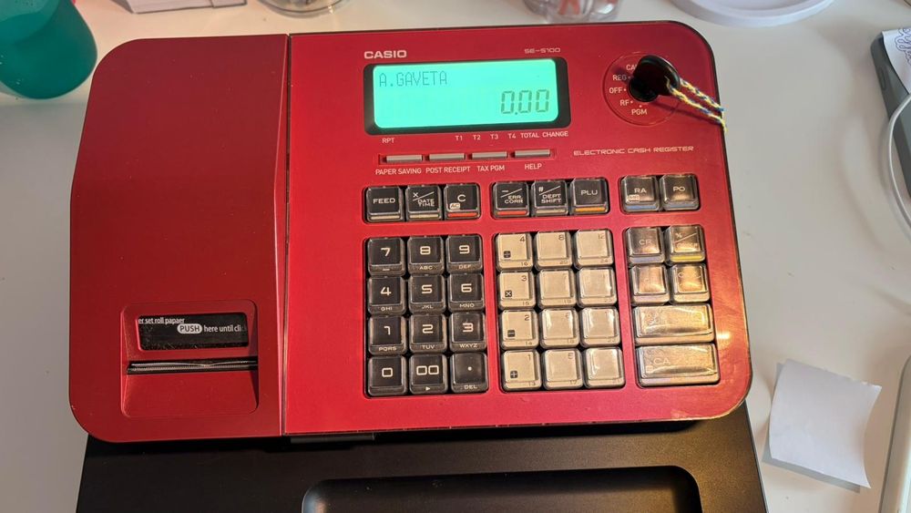 Caixa Registadora Casio SE-S100-S-RD - Vermelho