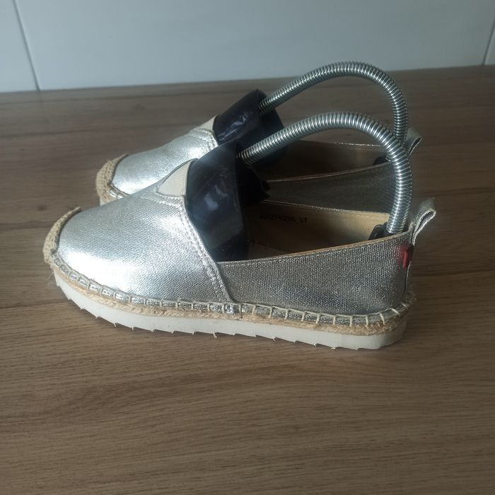 Wygodne srebrne espadryle Big Star rozmiar 37
