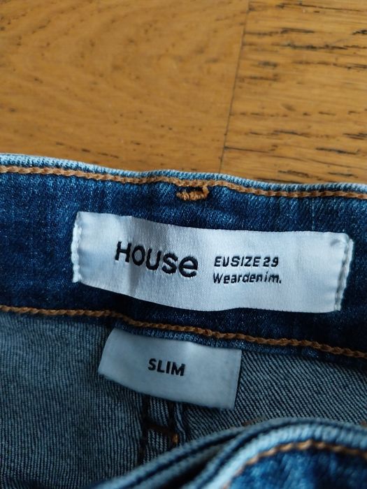 House krótkie spodenki jeansowe męskie  rozmiar 29 slim młodzieżowe