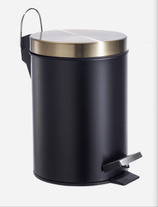 Kosz na śmieci 2,5 l Agata czarno złoty