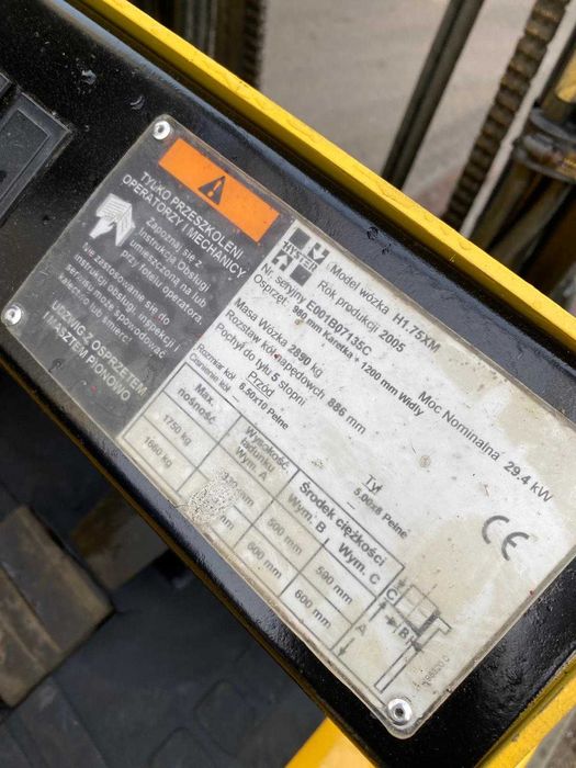 Wózek widłowy HYSTER H1.75XM gaz