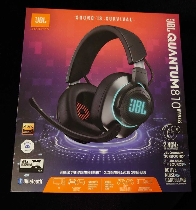 Słuchawki JBL QUANTUM 810 Wireless gamingowe, bluetooth/2.4GHz
