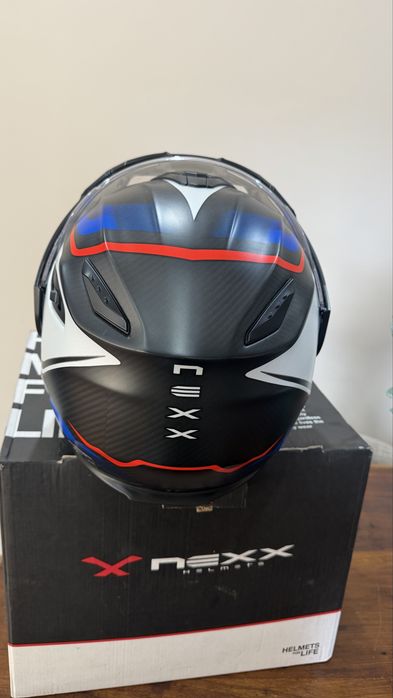 Capacete NEXX X.WED2 – Preto, Azul e Vermelho | Tamanho M