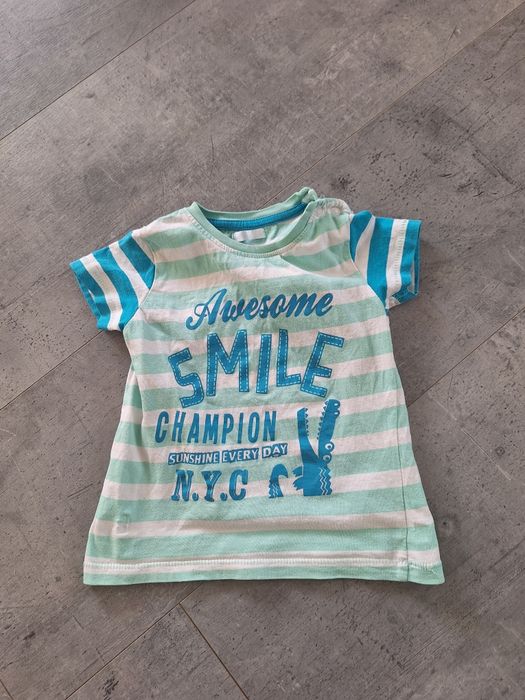 Bluzka, t-shirt chłopięcy w paski, rozm. 92.