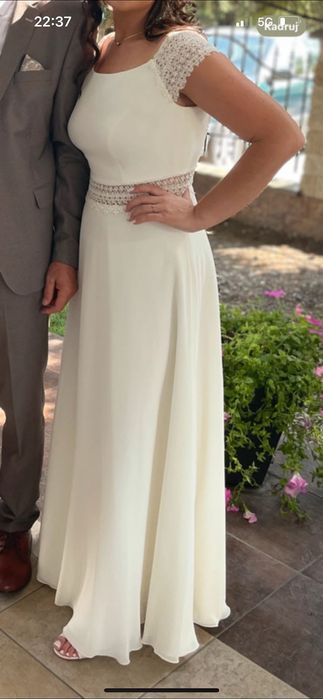 Sukienka ślubna w kolorze Śmietanki