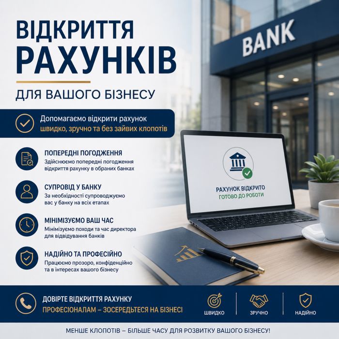 ВІДКРИТТЯ РАХУНКІВ ДЛЯ БІЗНЕСУ