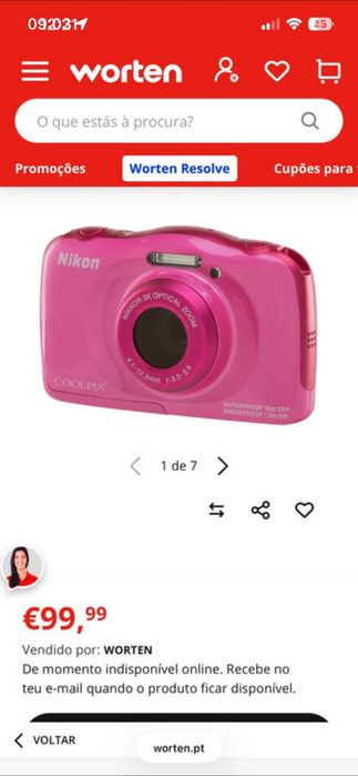máquina fotográfica: nikon coolpix S33