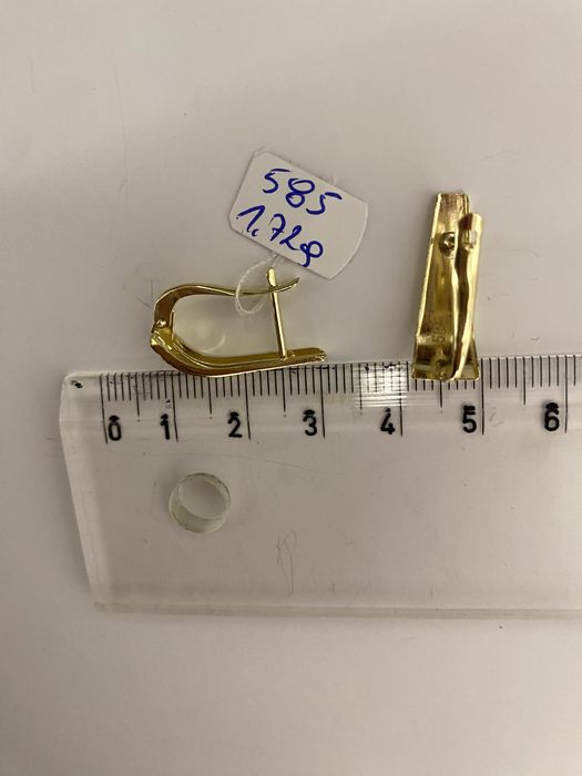 Nowe, ZŁOTE Kolczyki ŁEZKI  1,72 g, próba 585, 14K