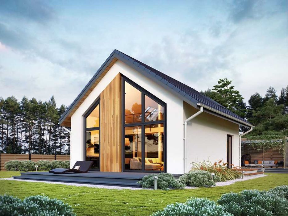 Dom  systemowy  z antresolą 65 m2,  energooszczędny ! Cena z 2025r.