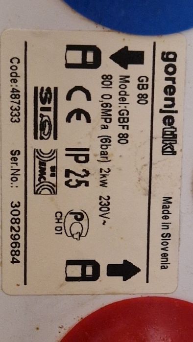 Бойлер Gorenje tiki GB 80