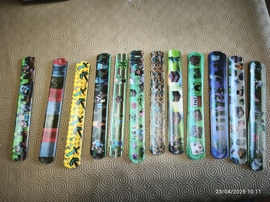 Pulseiras Bate Enrola Minecraft