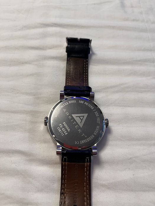 Piękny zegarek męski Dual time , Fossil, szerokość koperty 51 mm